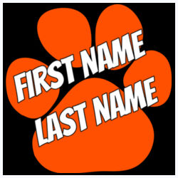 Paw Custom Name  - 2 inch Square Full Color Sticker Decal Label (10-Pack) Design