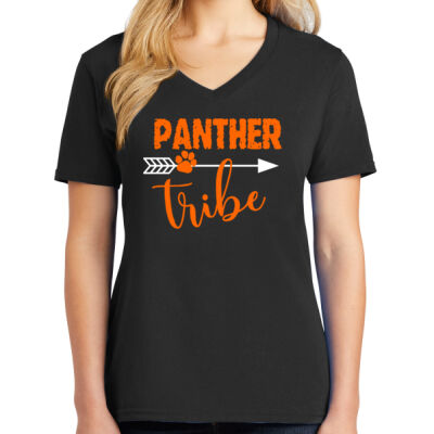 Panther Tribe Printed  - Ladies Core Cotton V Neck Tee Thumbnail