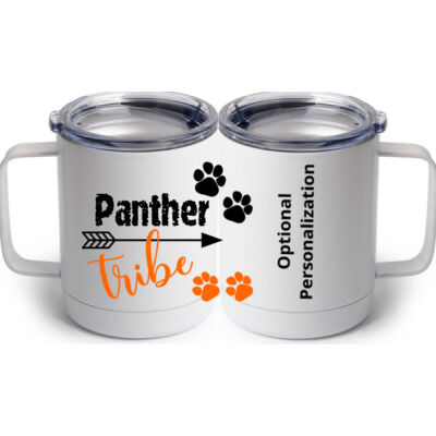 Panther Tribe Printed  - 10 oz White Stainless Steel Coffee Mug Thumbnail