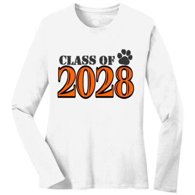 Class of Custom Year DTG Printed  - Ladies Long Sleeve Core Cotton Tee Thumbnail