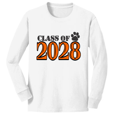Class of Custom Year DTG Printed  - Youth Long Sleeve Core Cotton Tee Thumbnail