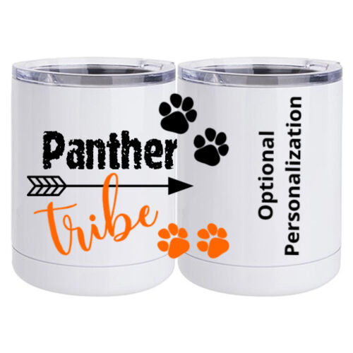 Panther Tribe Printed  - 10 oz White Stainless Steel Short Tumbler Thumbnail