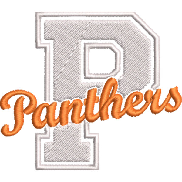Panthers P White Embroidery Thumbnail