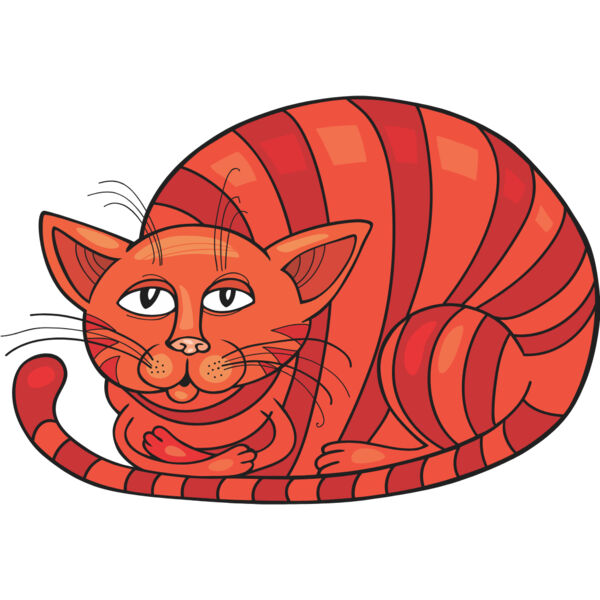 Colored Cartoon Cat 6 Thumbnail