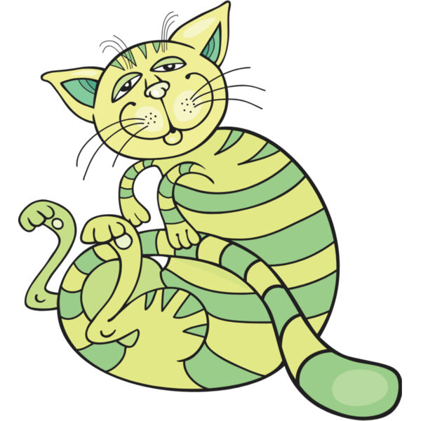 Colored Cartoon Cat 1 Thumbnail