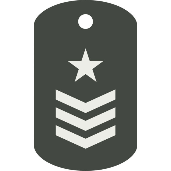 Military Star Chevron Dog Tag 1 Thumbnail