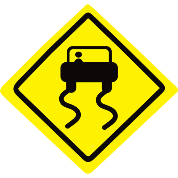 Slippery Road Sign 1 Thumbnail