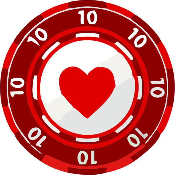 Ten Heart Poker Chip 1 Thumbnail